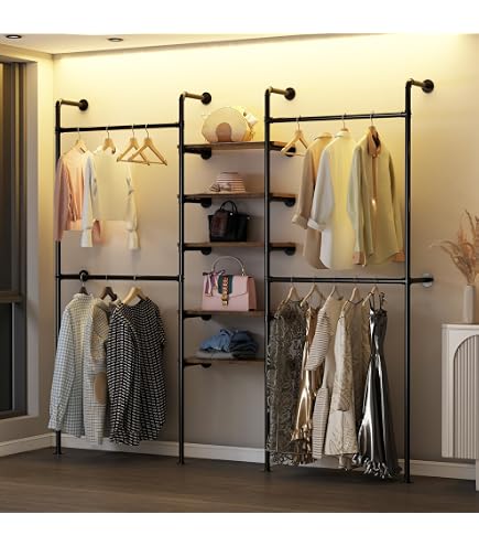 Amazon.com: EDCB Wall Mounted Industrial Pipe Heavy Duty Clothes